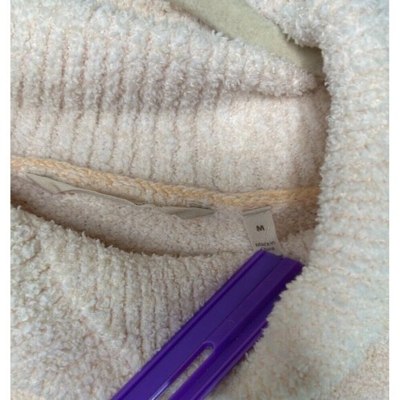 Soft Surroundings Cozy Sweatshirt Pink Cowl Neck Kangaroo Pockets Size Medium - Picture 5 of 12